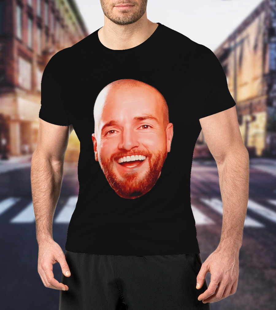 The Smiling Man Happy Face Bold Expression T-Shirt