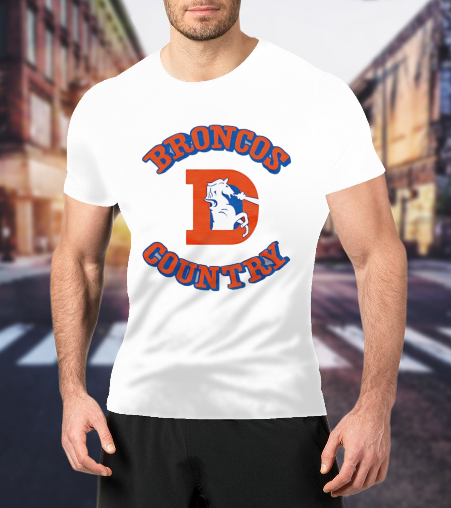 Broncos Country D Letter Horseshoe T-Shirt