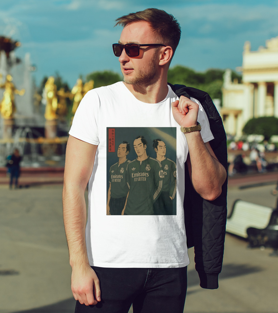 Emirates Fly Better Real Madrid Adidas Samurai Japanese T-Shirt