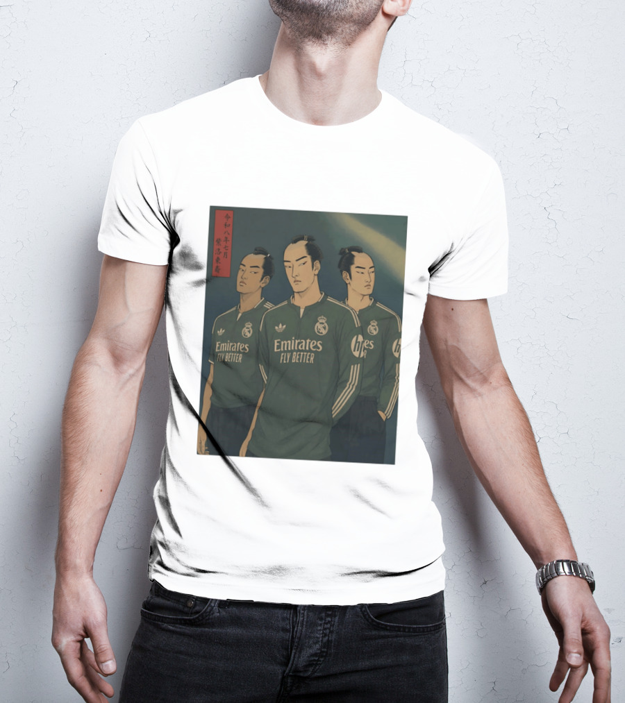 Emirates Fly Better Real Madrid Adidas Samurai Japanese T-Shirt