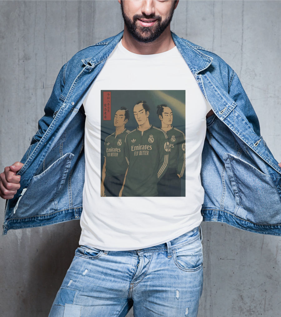 Emirates Fly Better Real Madrid Adidas Samurai Japanese T-Shirt