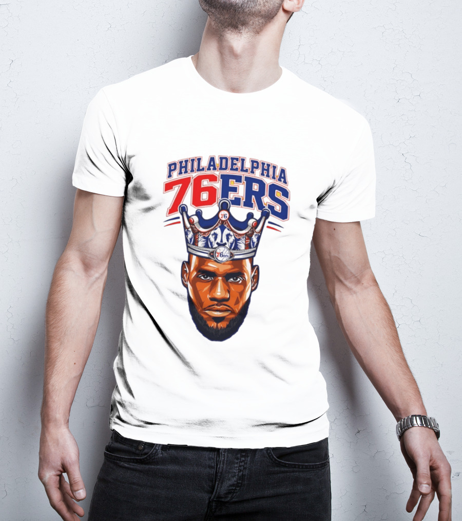 Philadelphia 76ers Lebron James 23 Basketball King Crown T-Shirt