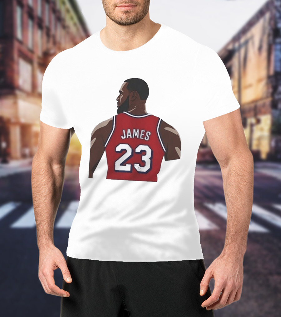 LeBron James 23 Philadelphia 76ers NBA Basketball Lakers Jersey T-Shirt