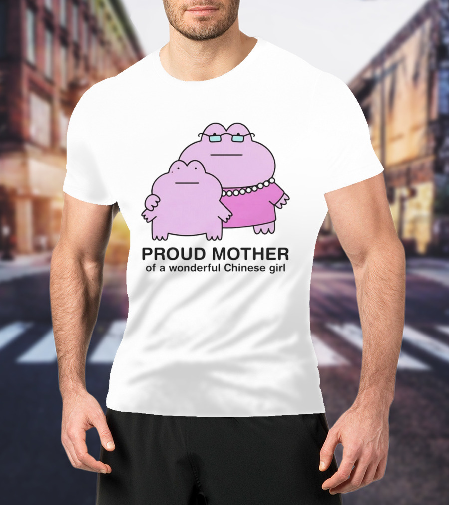 Proud Mother Of A Wonderful Chinese Girl Cartoon Characters T-Shirt