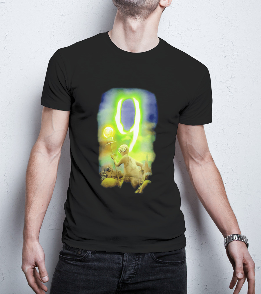 9 Movie Iconic Character With Light Bulb Staff And Gas Mask T-Shirt