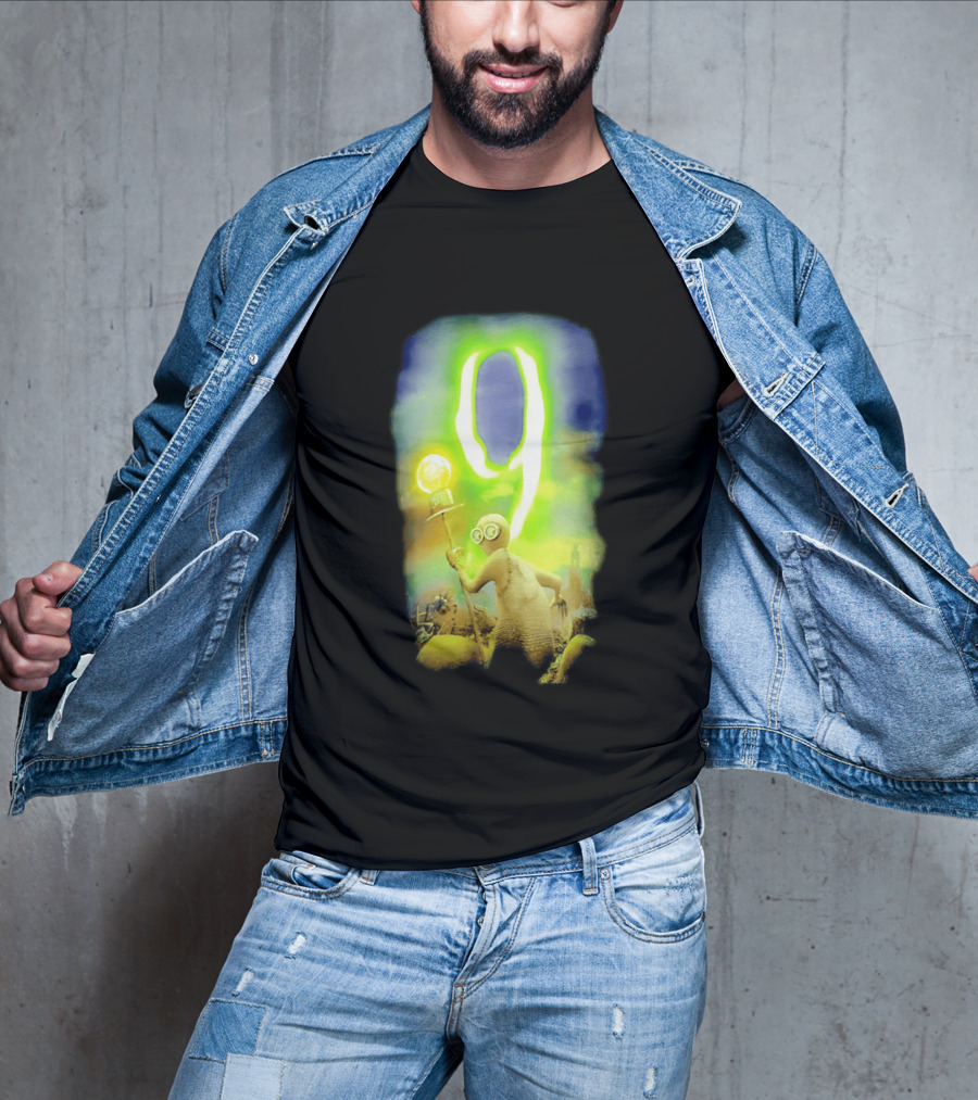 9 Movie Iconic Character With Light Bulb Staff And Gas Mask T-Shirt