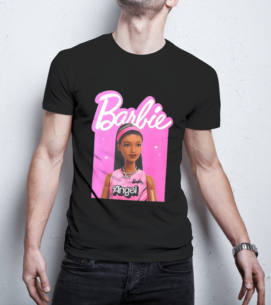 Angel Reese Barbie Doll Basketball Jersey Pink T-Shirt