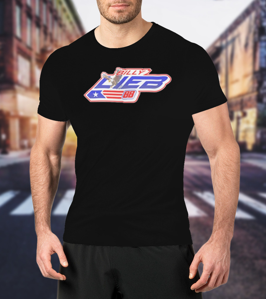 Billy Lieb No 88 Racing Driver American Eagle And Flag T-Shirt