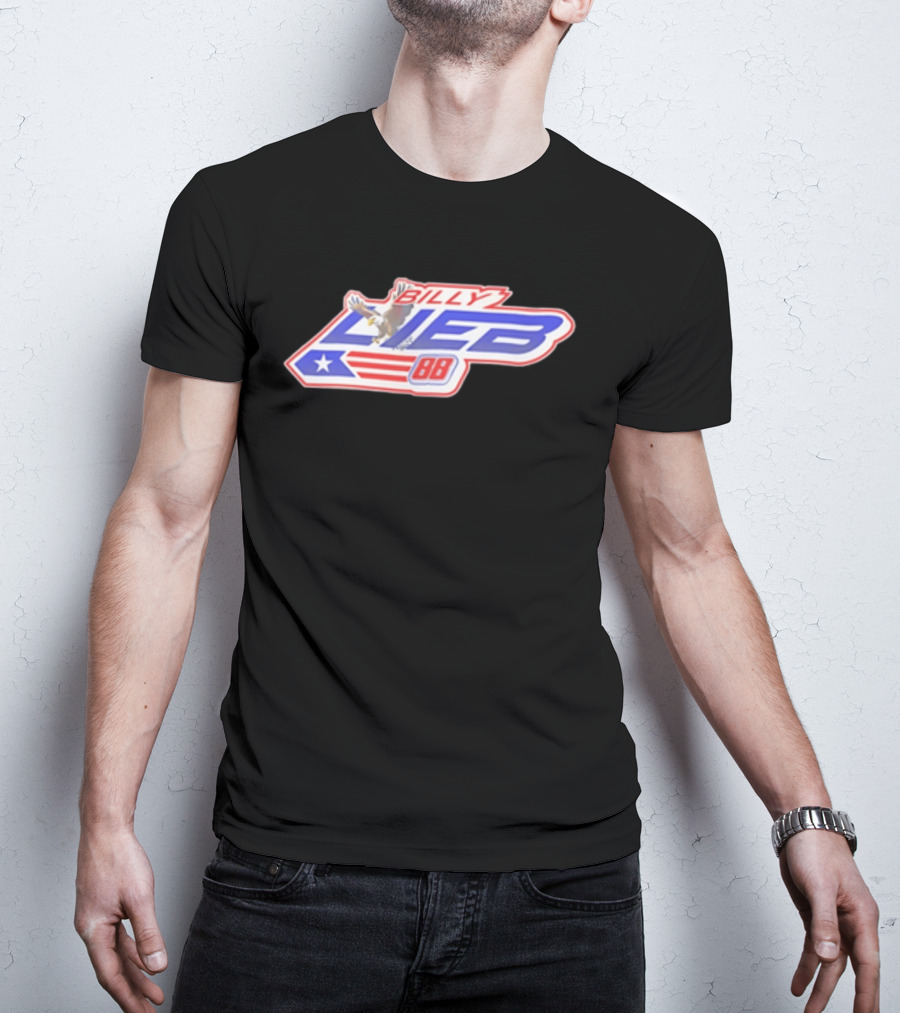Billy Lieb No 88 Racing Driver American Eagle And Flag T-Shirt