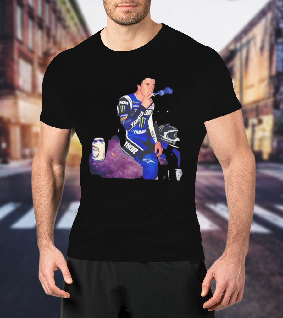Haiden Deegan Yamaha Thor Monster Energy Smoking Image T-Shirt