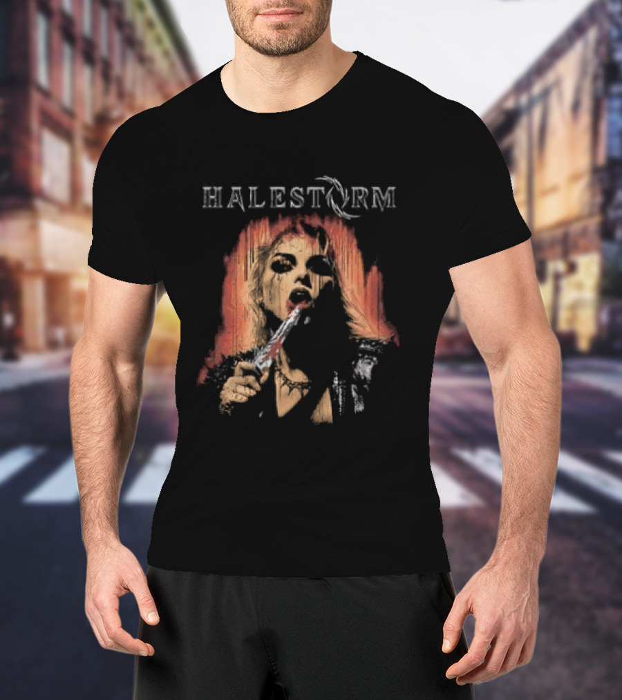 Halestorm Don't Forget To Smile Rain Blood T-Shirt