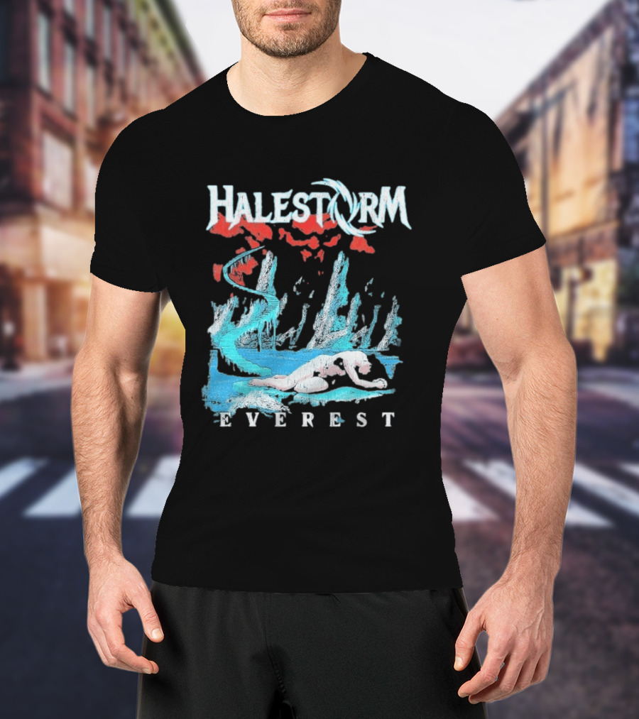 Halestorm Everest Distressed Surreal Mountain Landscape T-Shirt