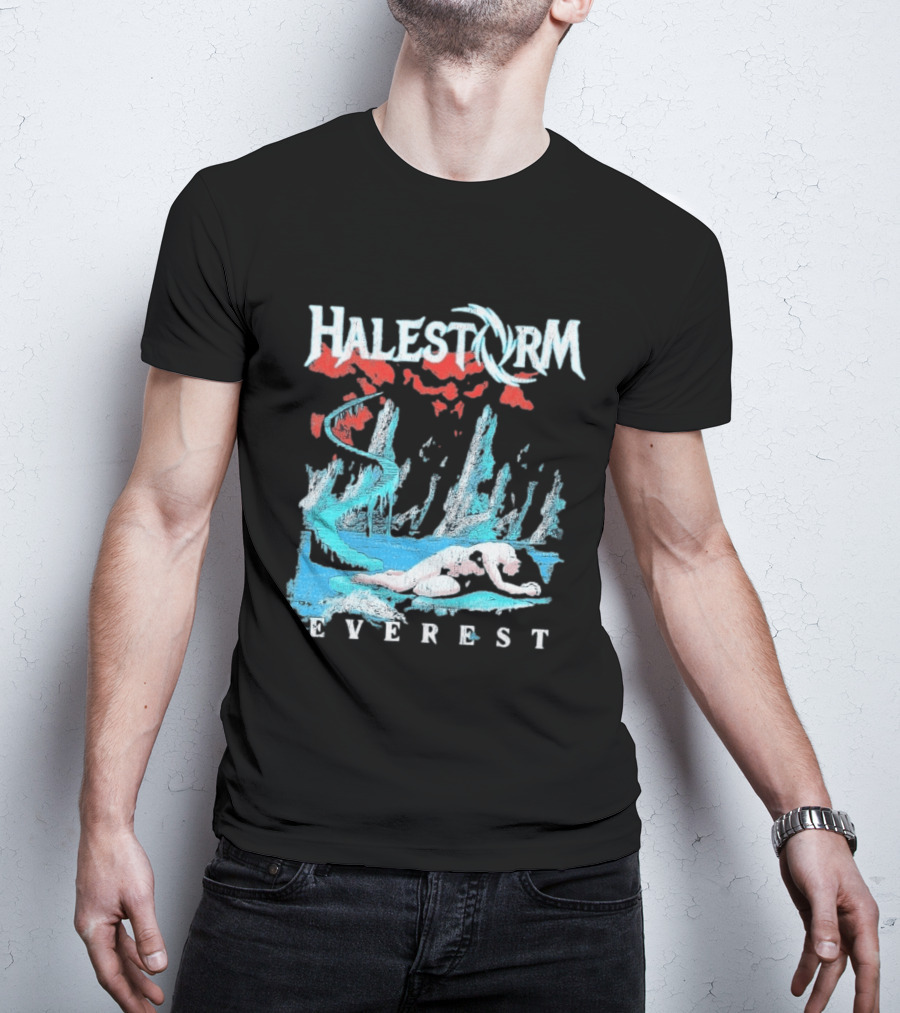 Halestorm Everest Distressed Surreal Mountain Landscape T-Shirt