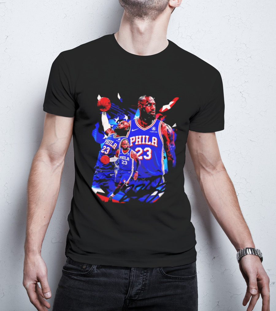 LeBron James Phila 23 Philadelphia 76ers Dunking Crypto Com T-Shirt