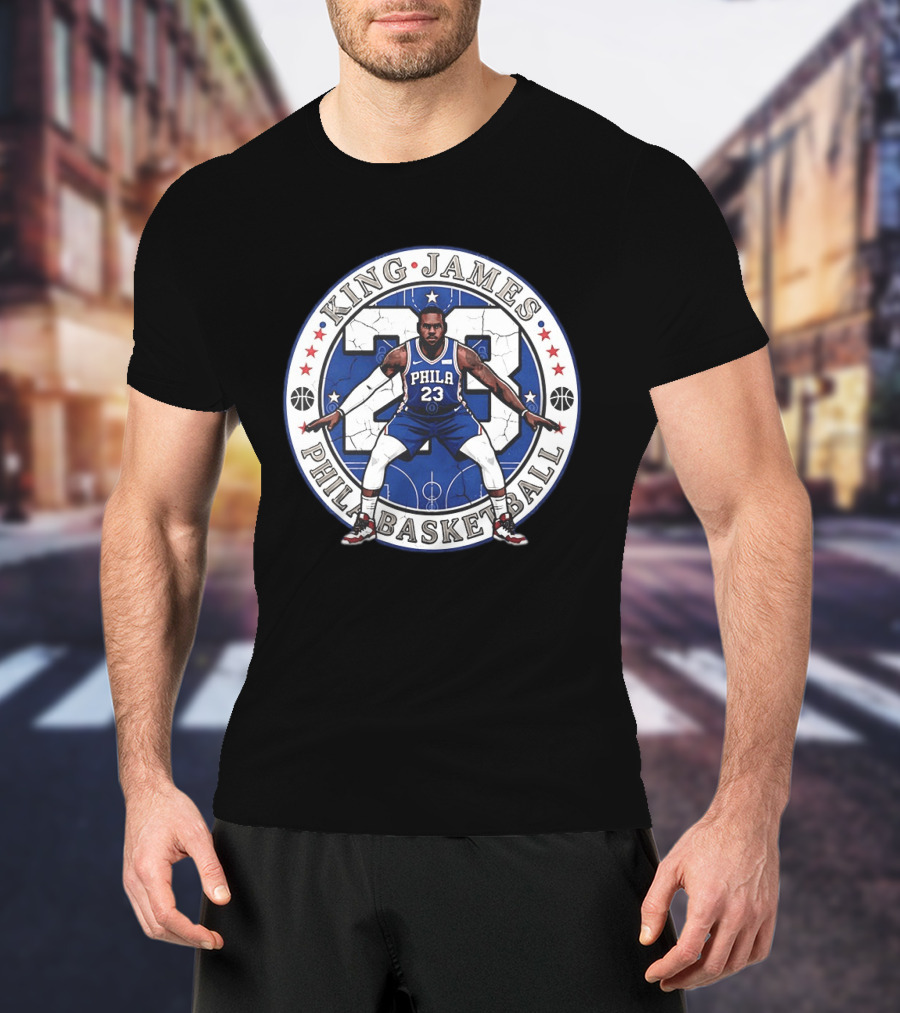 King James 23 Phila Basketball Philadelphia 76ers LeBron James T-Shirt