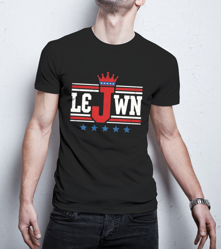 Philadelphia 76ers LeJWN NBA Crown Stars T-Shirt