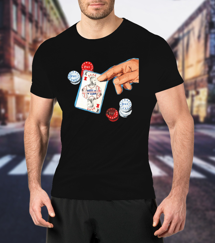 Philadelphia 76ers King Playing Card LeBron James The Last Hand T-Shirt