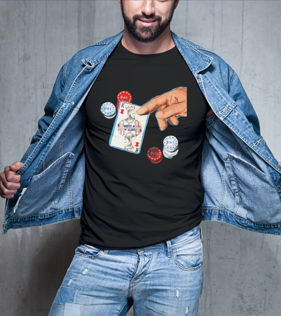 Philadelphia 76ers King Playing Card LeBron James The Last Hand T-Shirt