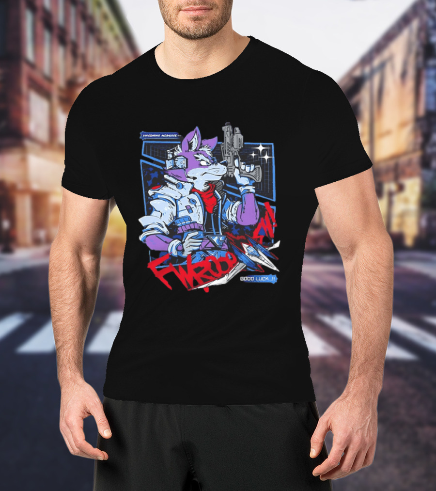 Incoming Message Fwooom Good Luck Star Fox Gaming T-Shirt