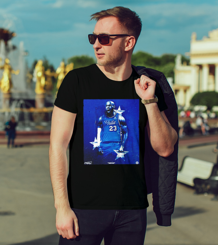 LeBron James Philadelphia 76ers Philly 23 Blue Stars T-Shirt