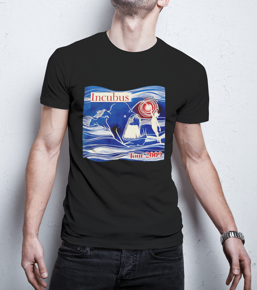 Incubus Tour 2009 Anglerfish Mermaid T-Shirt