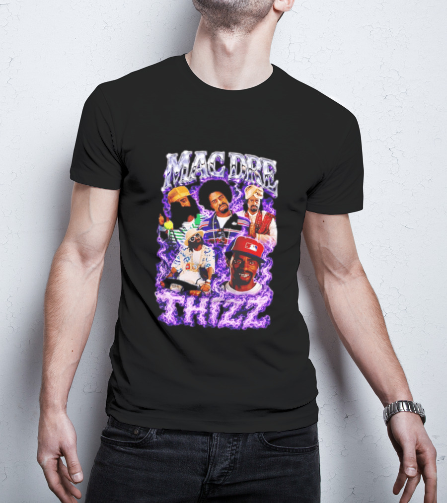Mac Dre Thizz Collage Purple Rap Music T-Shirt