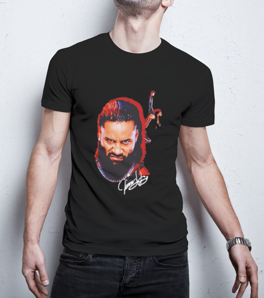 Jimmy Uso Autograph Pointing Sky WWE T-Shirt
