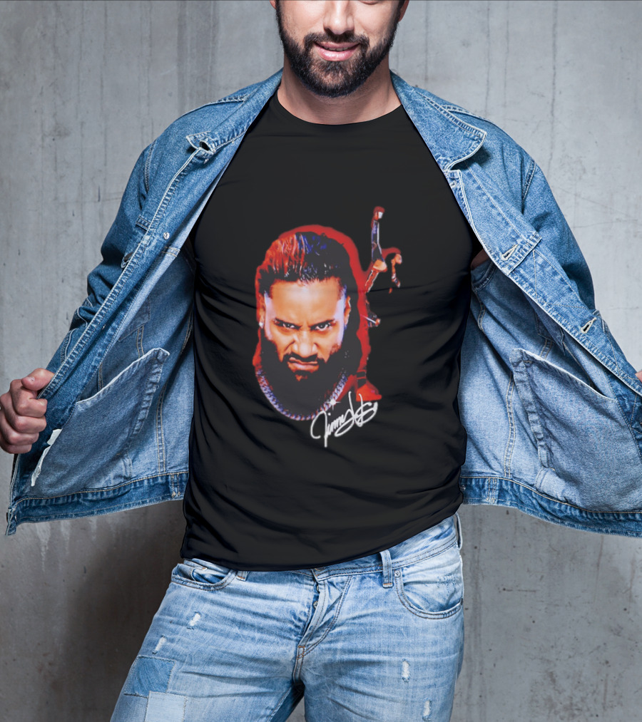 Jimmy Uso Autograph Pointing Sky WWE T-Shirt