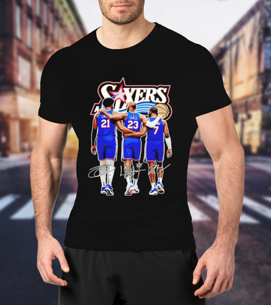 Philadelphia 76ers Embiid James Harden Back To Back Basketball Stars Sixers T-Shirt