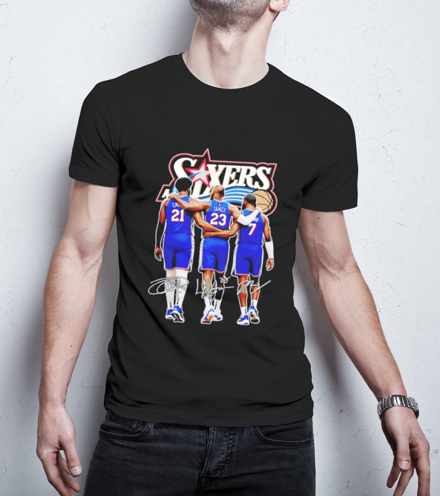 Philadelphia 76ers Embiid James Harden Back To Back Basketball Stars Sixers T-Shirt