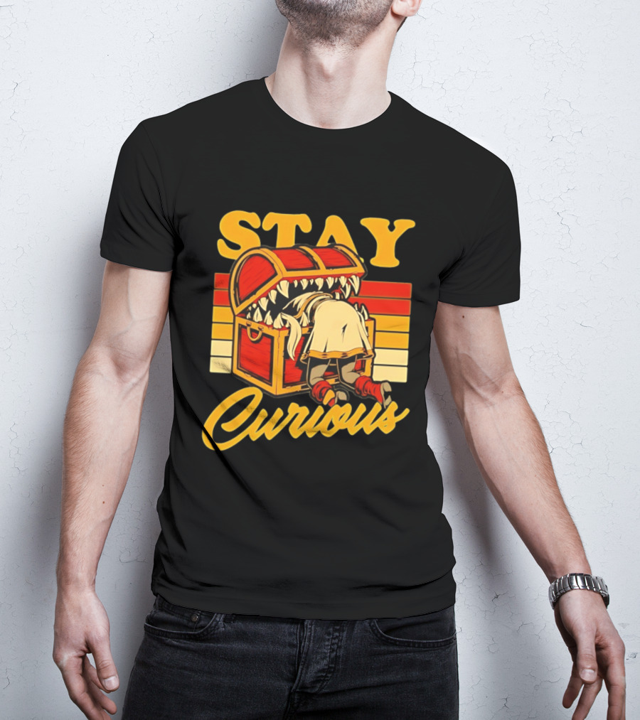 Stay Curious Mimic Dungeons And Dragons Role Playing Game T-Shirt