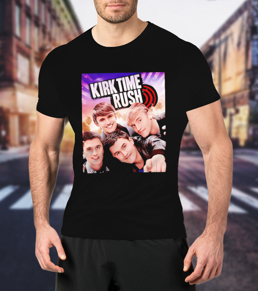 Kirk Time Rush Band Members With Palm Trees T-Shirt