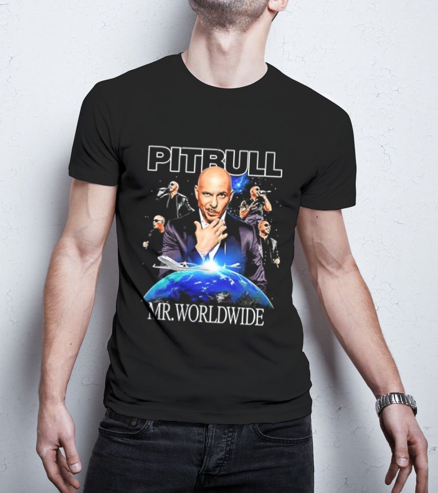 PITBULL Mr Worldwide Armando Christian Pérez Collage T-Shirt