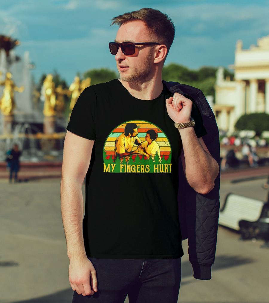 Happy Gilmore My Fingers Hurt Scene Vintage Style Adam Sandler T-Shirt