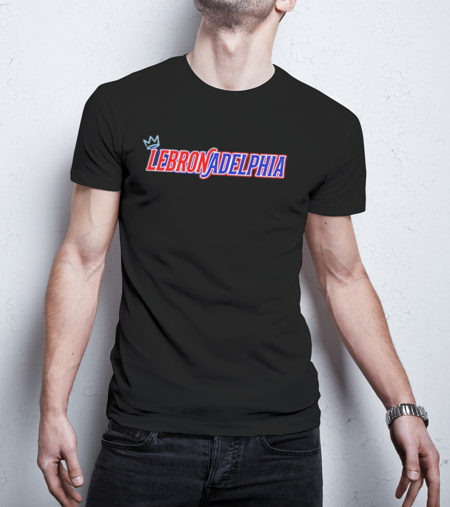 LeBron James Philadelphia 76ers LeBronadelphia King Concept 2026 T-Shirt