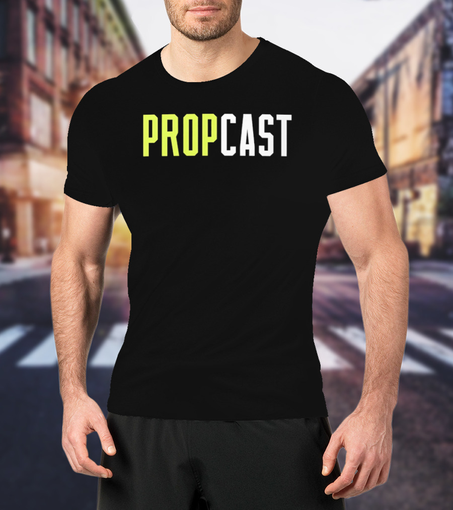 Propcast Podcast Merchandise Yellow And White T-Shirt