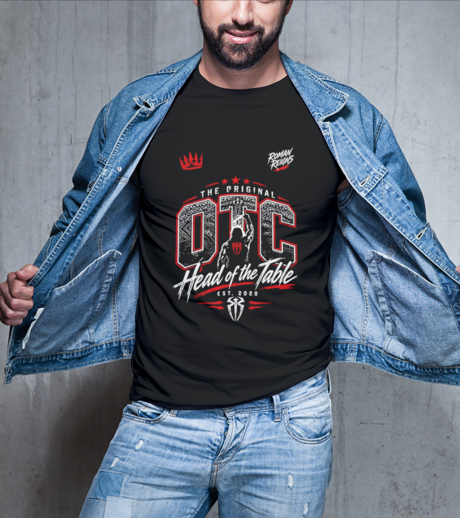 Roman Reigns The Original OTC Head Of The Table EST 2020 Crown Stars T-Shirt