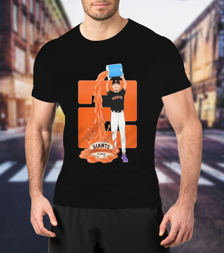 San Francisco Giants Community Fund Player Orange Bucket Splash T-Shirt
