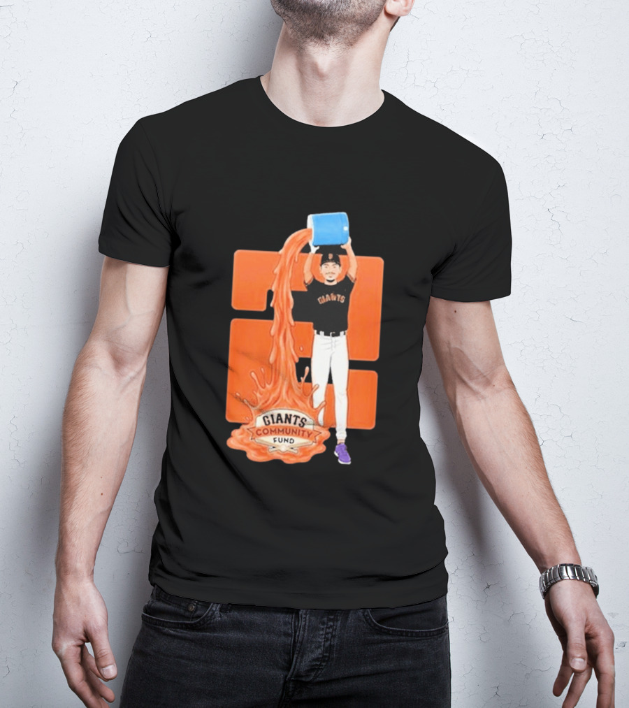 San Francisco Giants Community Fund Player Orange Bucket Splash T-Shirt
