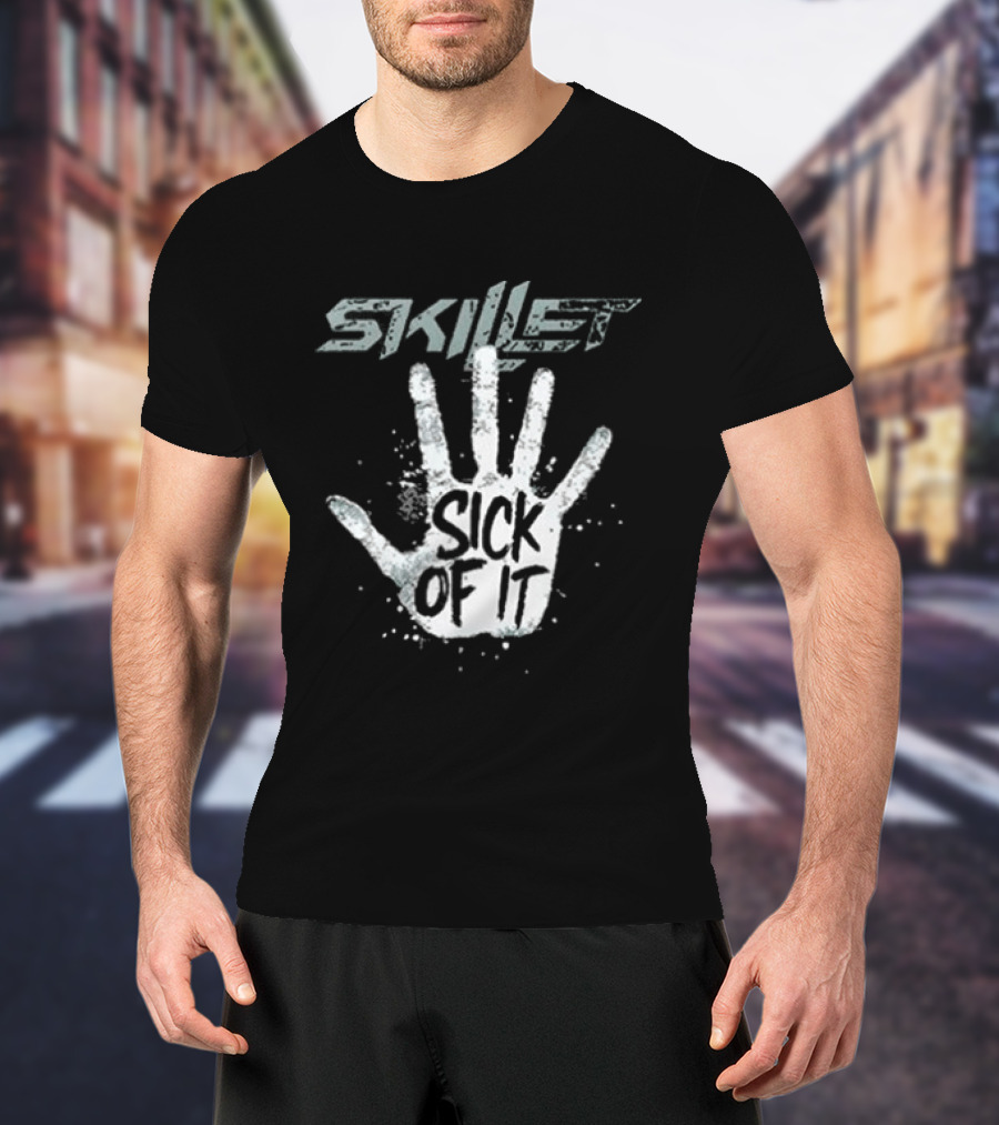 Skillet Sick Of It Comatose 20 Years Still Screaming Tour 2026 Handprint T-Shirt