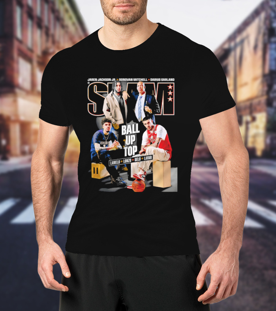 Slam Magazine Ball Up Top LaMelo Lonzo Gelo LaVar Chicago Bulls Legends T-Shirt