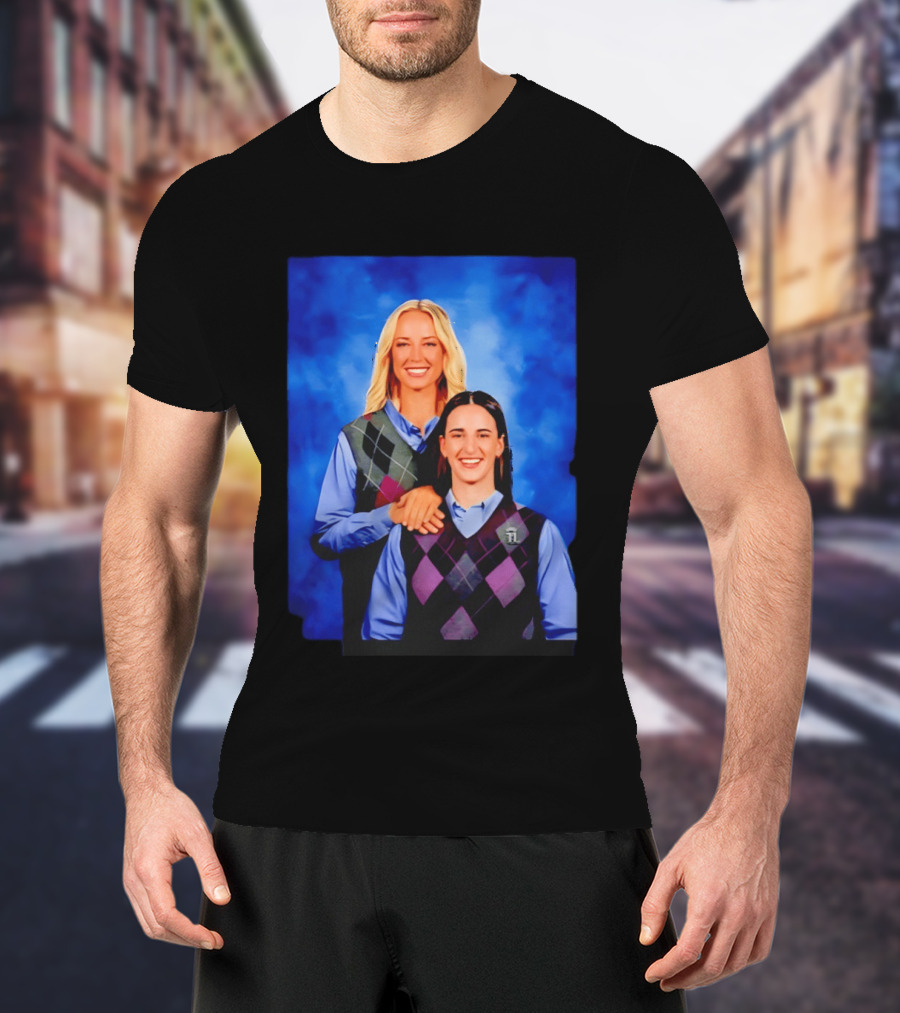 Sophie Cunningham Vs Caitlin Clark Step Brothers Portrait Style Sports Rivalry T-Shirt
