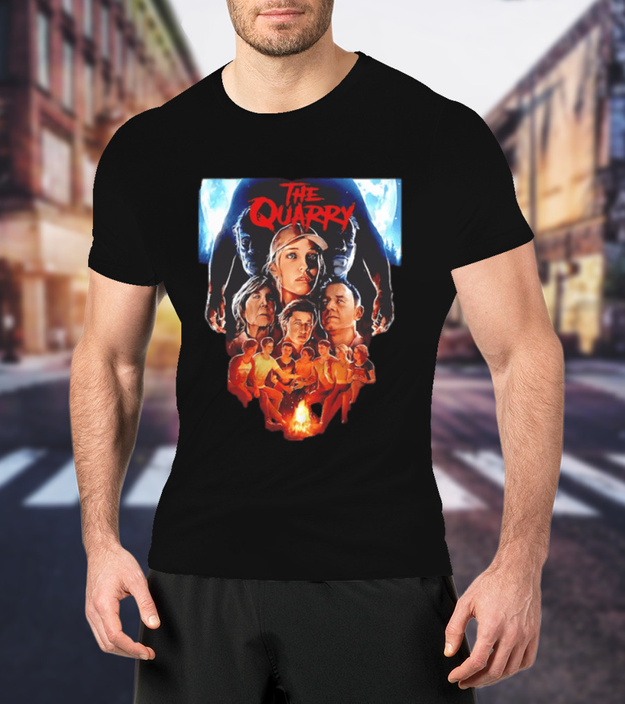The Quarry Movie Cast Campfire Scene With Moonlit T-Shirt