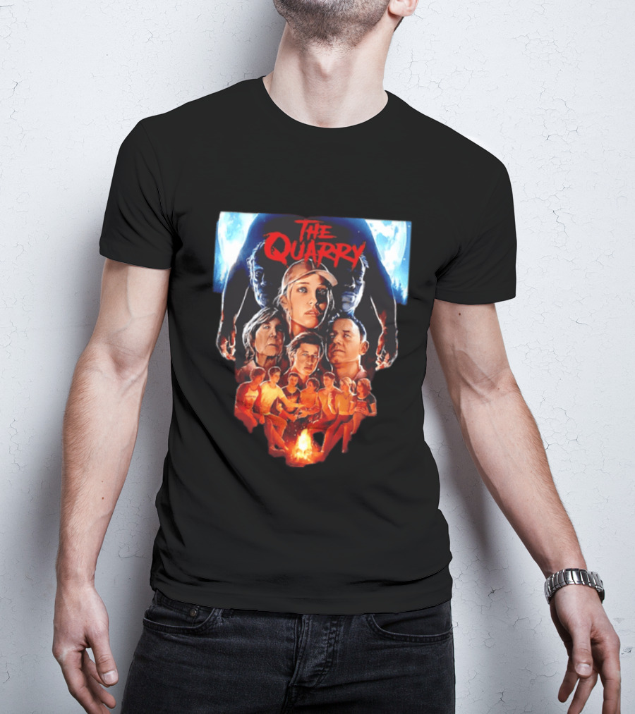 The Quarry Movie Cast Campfire Scene With Moonlit T-Shirt