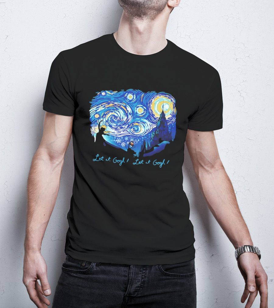 Van Gogh's Starry Night Let It Gogh Frozen T-Shirt