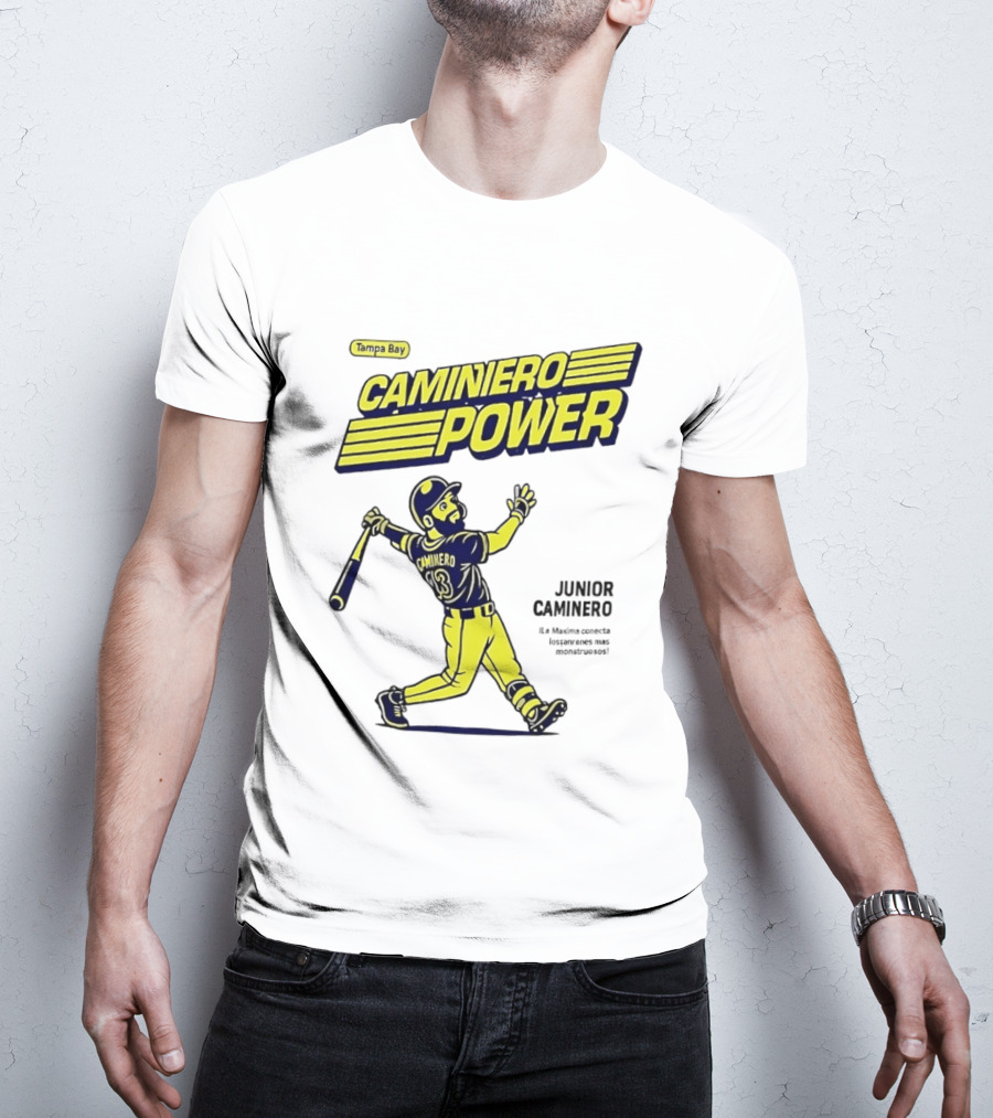 Junior Caminero Tampa Bay Caminero Power Baseball 13 T-Shirt