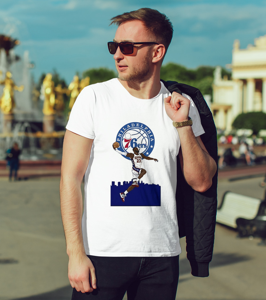 Philadelphia 76ers LeBron James Fly Guy Basketball 6ers T-Shirt