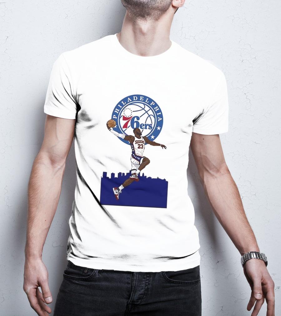 Philadelphia 76ers LeBron James Fly Guy Basketball 6ers T-Shirt