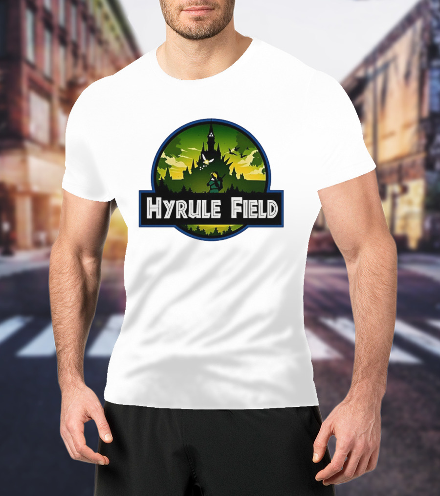 Hyrule Field Link Legend Of Zelda Jurassic Park Fusion T-Shirt