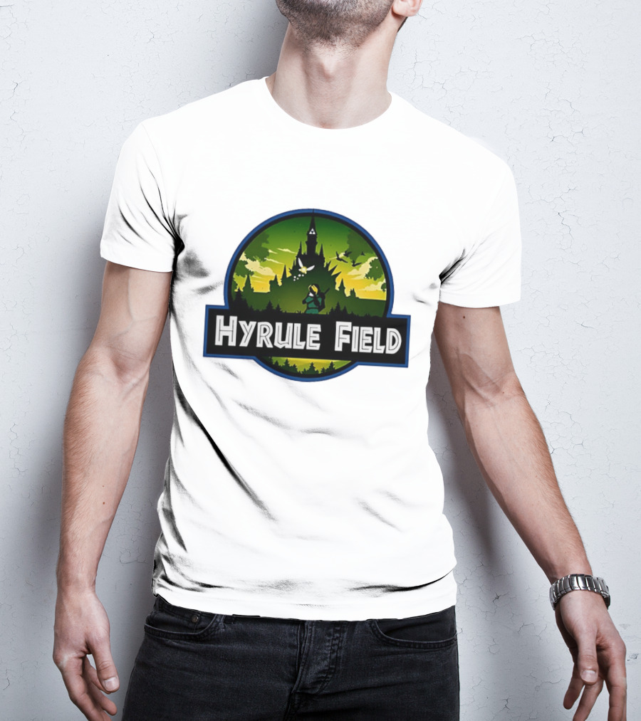 Hyrule Field Link Legend Of Zelda Jurassic Park Fusion T-Shirt